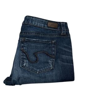 Classic Blue Cropped Denim Jeans